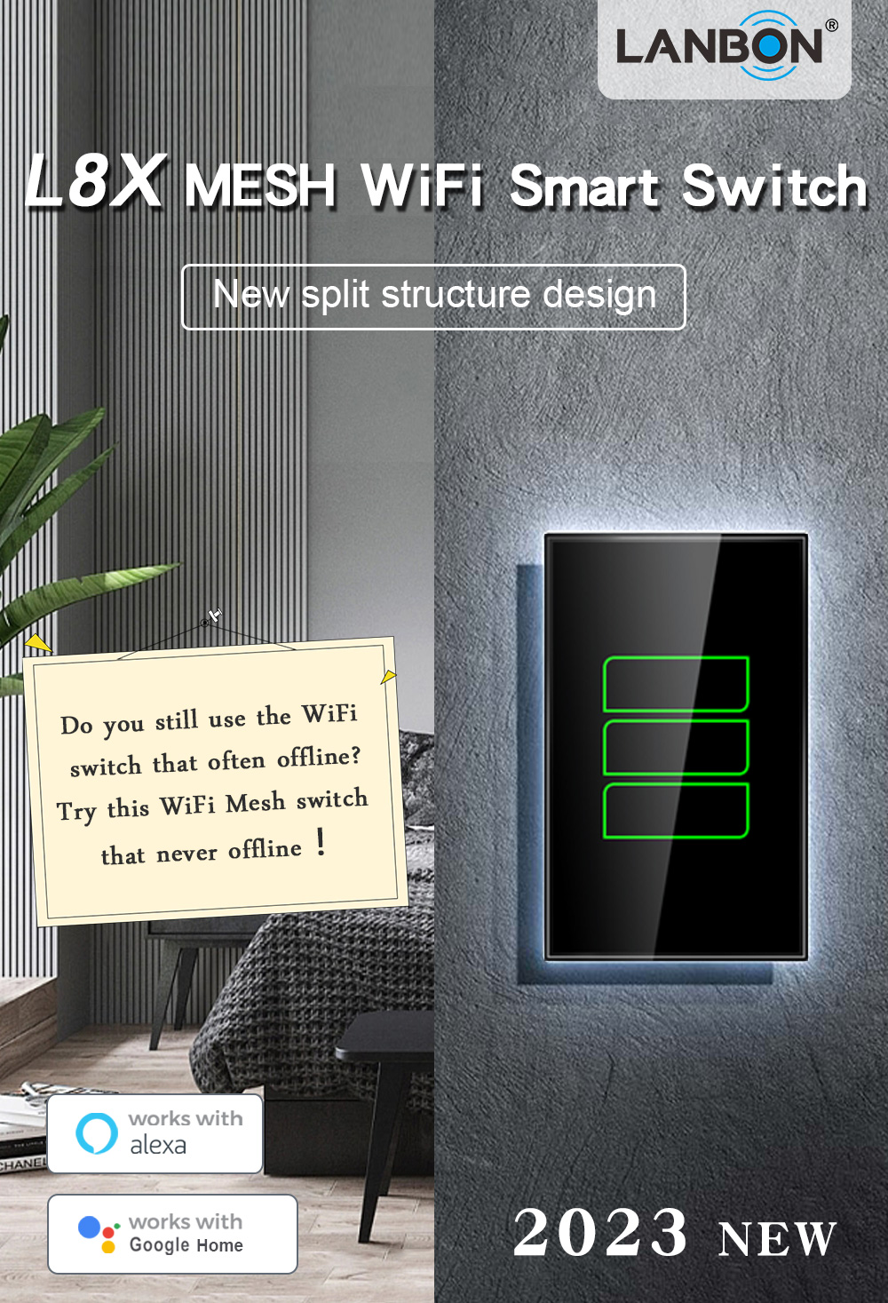 L8X MESH WiFi Smart Switch-Shenzhen Lanbon Hi-Tech Co., Ltd.