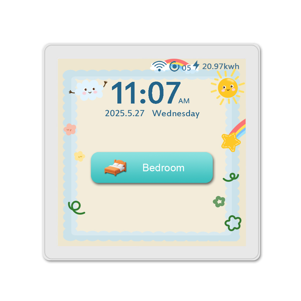 L10 6 in 1 LCD Smart Switch White EUR