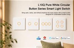 L10Q Pure White Circular Button Series Smart Light Switch